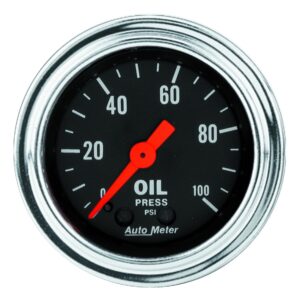 AutoMeter 2421 2-1/16″ OIL PRESSURE, 0-100 PSI, TRADITIONAL CHROME AutoMeter 2421 2-1/16″ OIL PRESSURE, 0-100 PSI, TRADITIONAL CHROME
