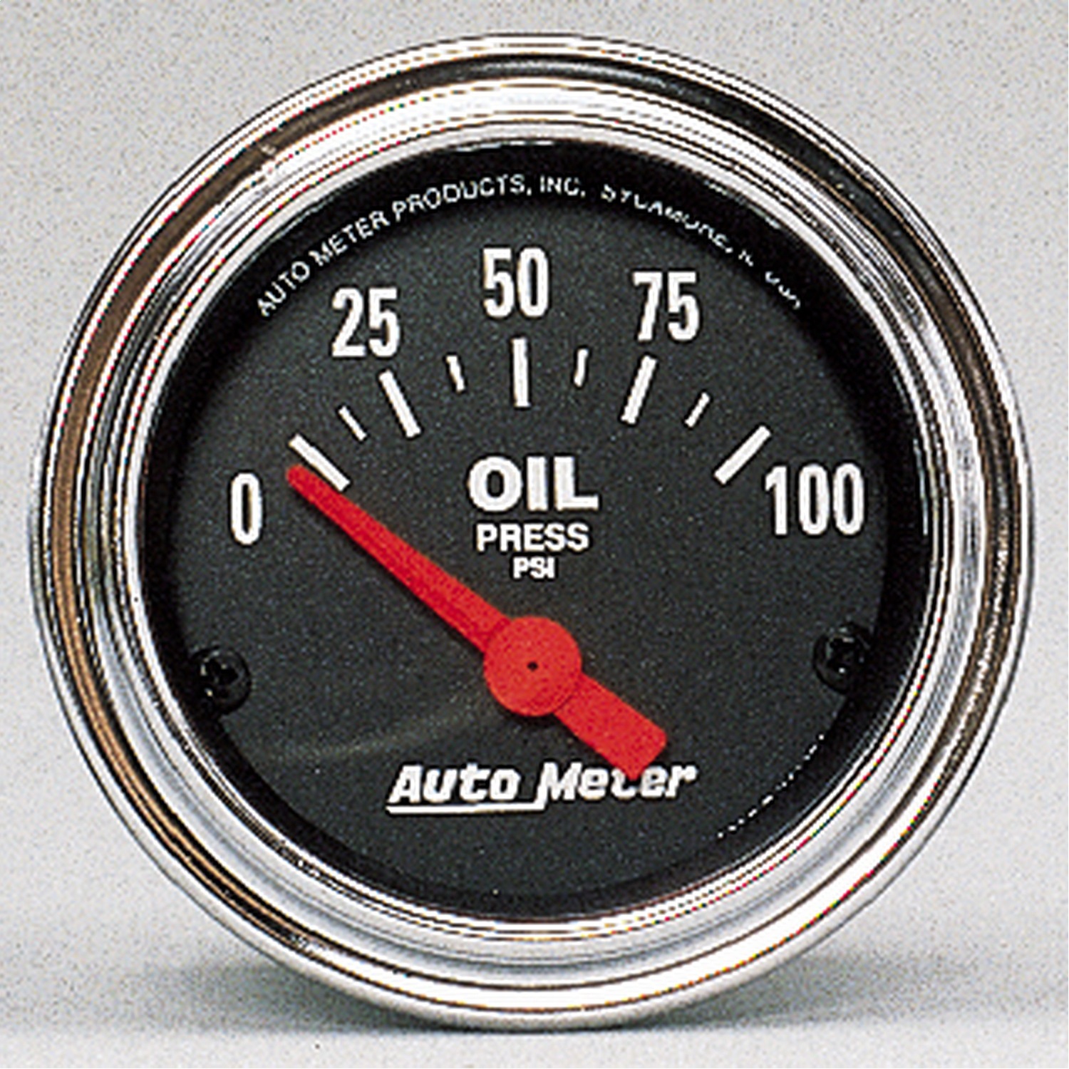 AutoMeter 2522 2-1/16" OIL PRESSURE, 0-100 PSI, TRADITIONAL CHROME