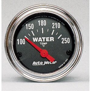 GAUGE; WATER TEMP; 2 1/16in.; 100-250 F; ELECTRIC; TRADITIONAL CHROME