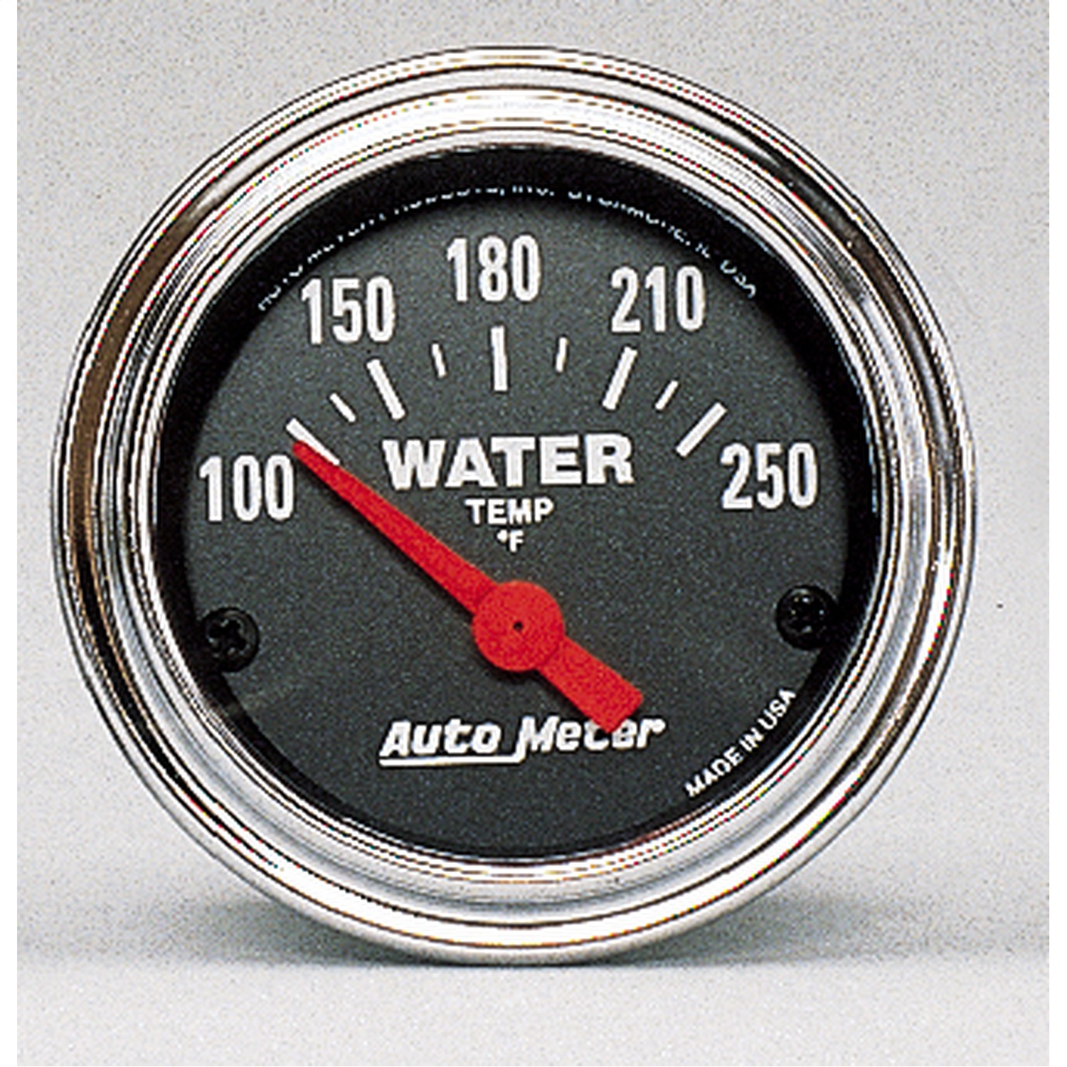 GAUGE; WATER TEMP; 2 1/16in.; 100-250 F; ELECTRIC; TRADITIONAL CHROME