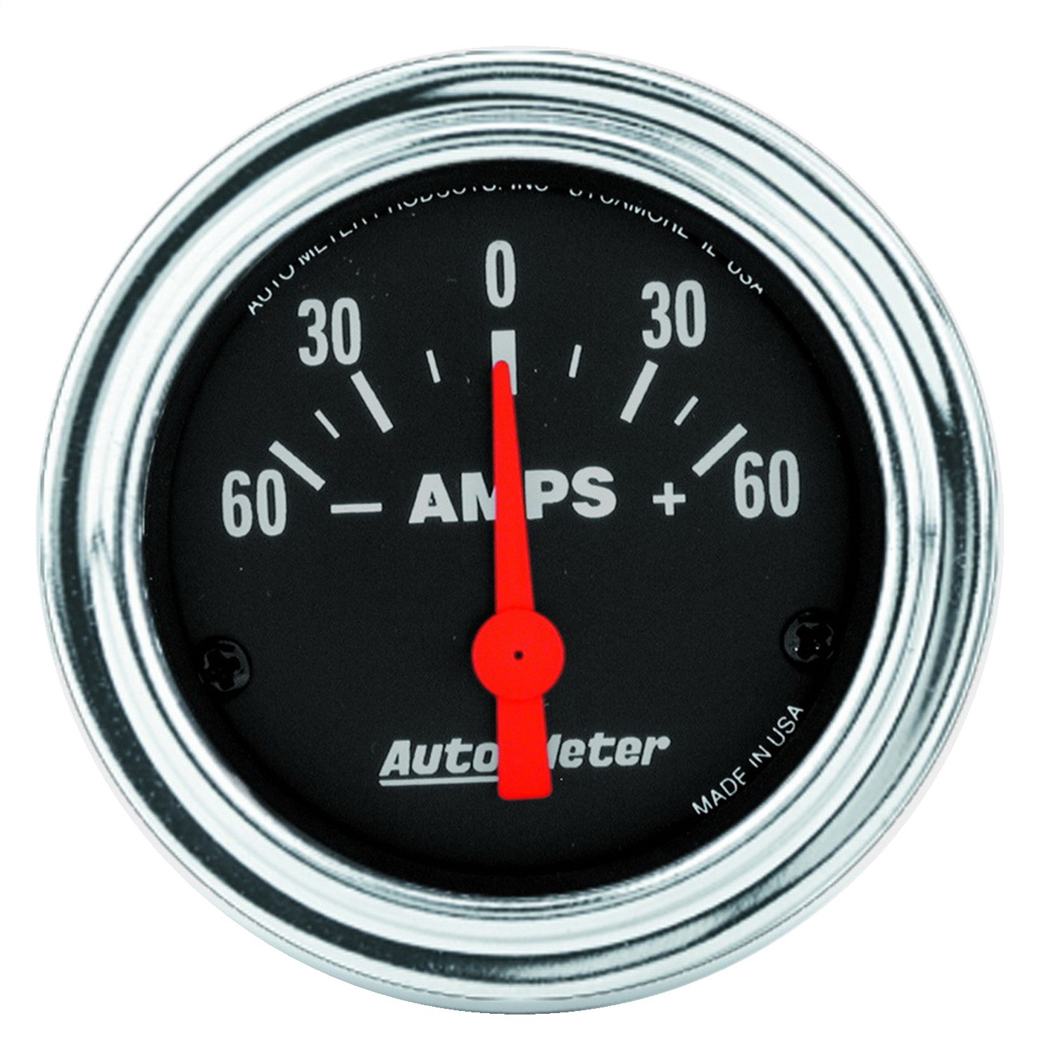 GAUGE; AMMETER; 2 1/16in.; 60A; ELECTRIC; TRADITIONAL CHROME