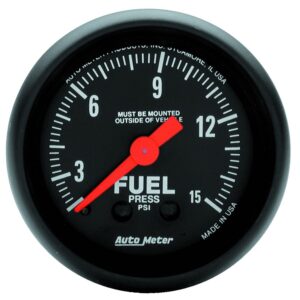 GAUGE; FUEL PRESS; 2 1/16in.; 15PSI; MECHANICAL; Z-SERIES