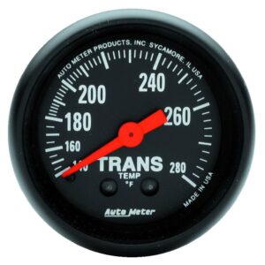 GAUGE; TRANSMISSION TEMP; 2 1/16in.; 140-280 F; MECHANICAL; 8FT.; Z-SERIES