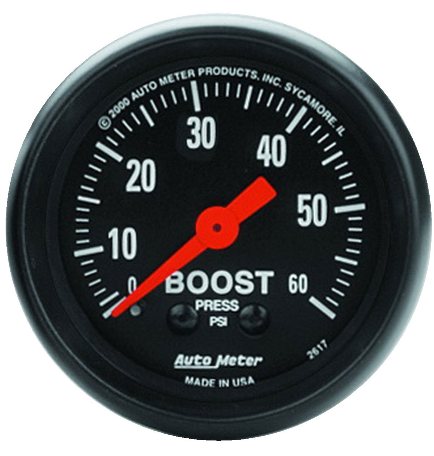 AutoMeter 2617 2-1/16" BOOST, 0-60 PSI, Z-SERIES
