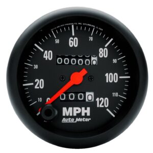 GAUGE; SPEEDOMETER; 3 3/8in.; 120MPH; MECHANICAL; Z-SERIES