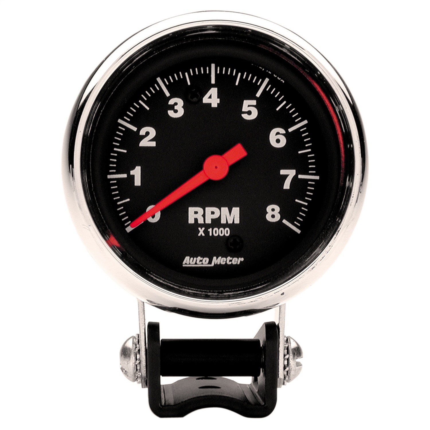 GAUGE; TACHOMETER; 2 5/8in.; 8K RPM; PEDESTAL; TRADITIONAL CHROME
