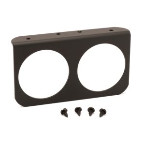 GAUGE MOUNTING PANEL; DUAL; 2 5/8in.; BLACK; ALUMINUM