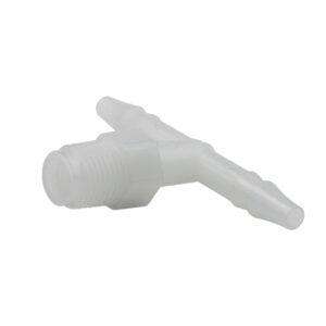 FITTING; TEE; 1/4in. HOSE BARB TO 1/8in. NPT MALE; PLASTIC