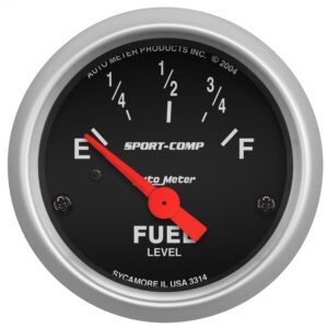 GAUGE; FUEL LEVEL; 2 1/16in.; 0?E TO 90?F; ELEC; SPORT-COMP