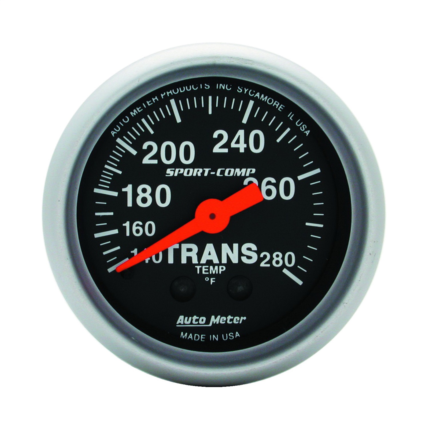 GAUGE; TRANS TEMP; 2 1/16in.; 140-280 F; MECHANICAL; 8FT.; SPORT-COMP