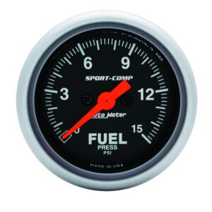 GAUGE; FUEL PRESSURE; 2 1/16in.; 15PSI; DIGITAL STEPPER MOTOR; SPORT-COMP