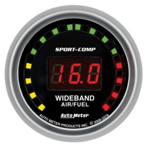 GAUGE; AIR/FUEL RATIO-WIDEBAND; STREET; 2 1/16in.; 10:1-17:1; DIGITAL; SPORT-COM