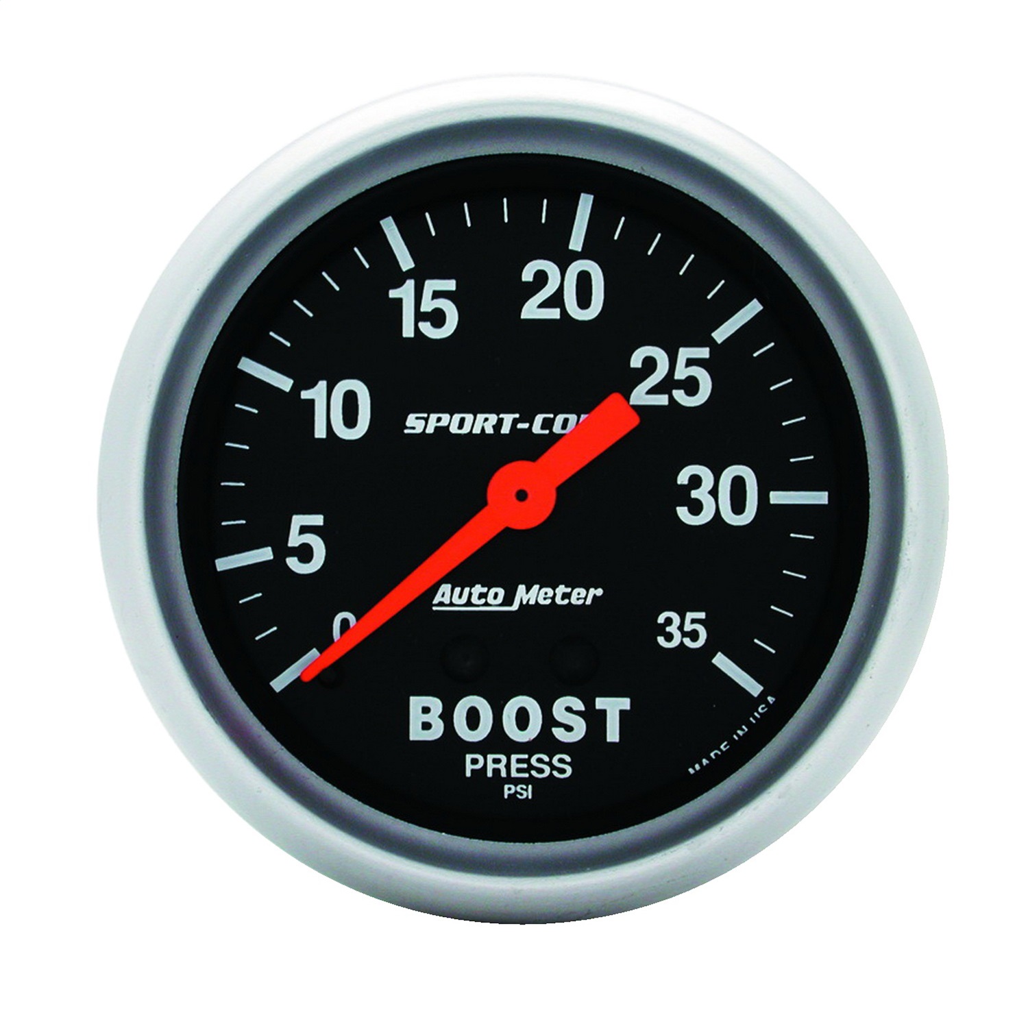 GAUGE; BOOST; 2 5/8in.; 35PSI; MECHANICAL; SPORT-COMP