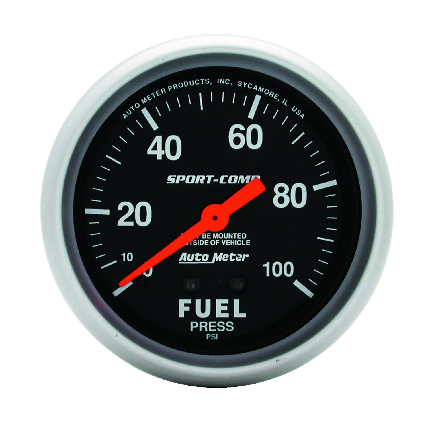 GAUGE; FUEL PRESSURE; 2 5/8in.; 100PSI; MECHANICAL; SPORT-COMP