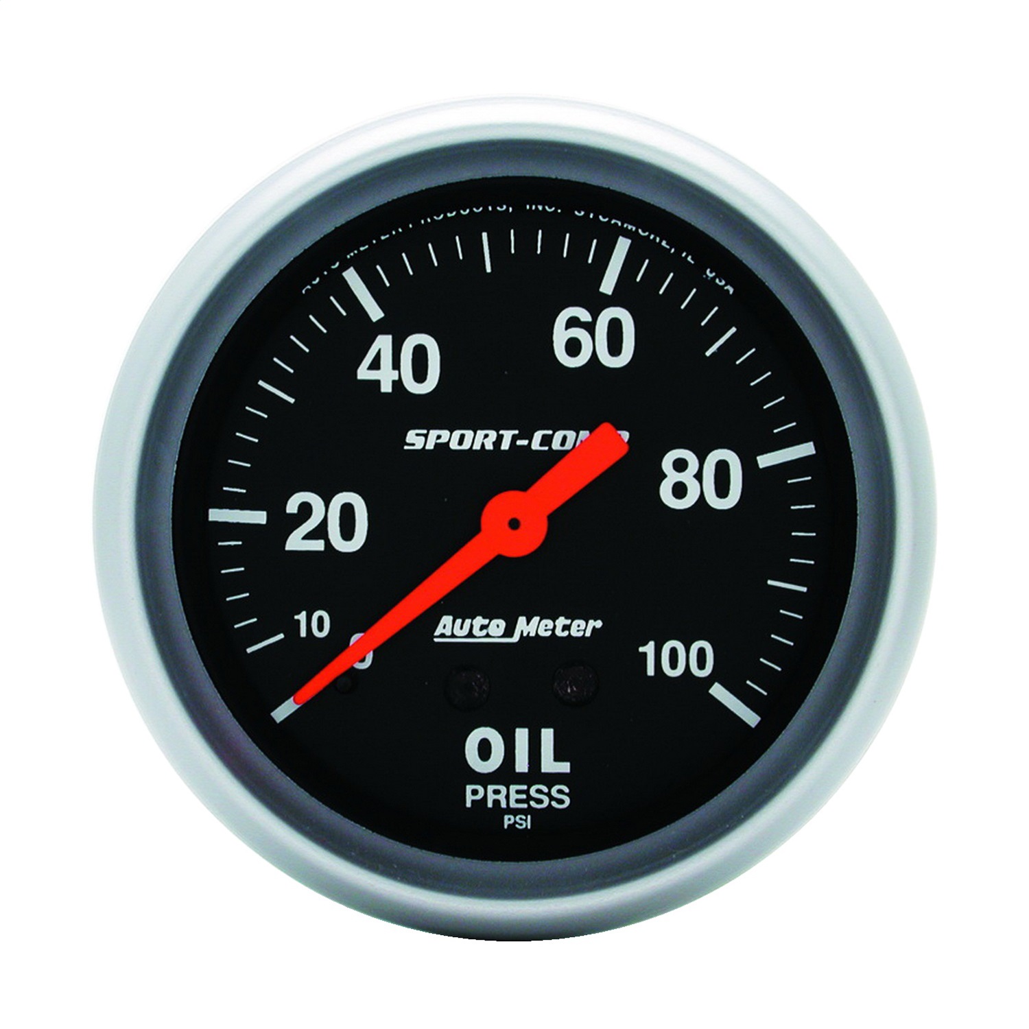 GAUGE; OIL PRESSURE; 2 5/8in.; 100PSI; MECHANICAL; SPORT-COMP