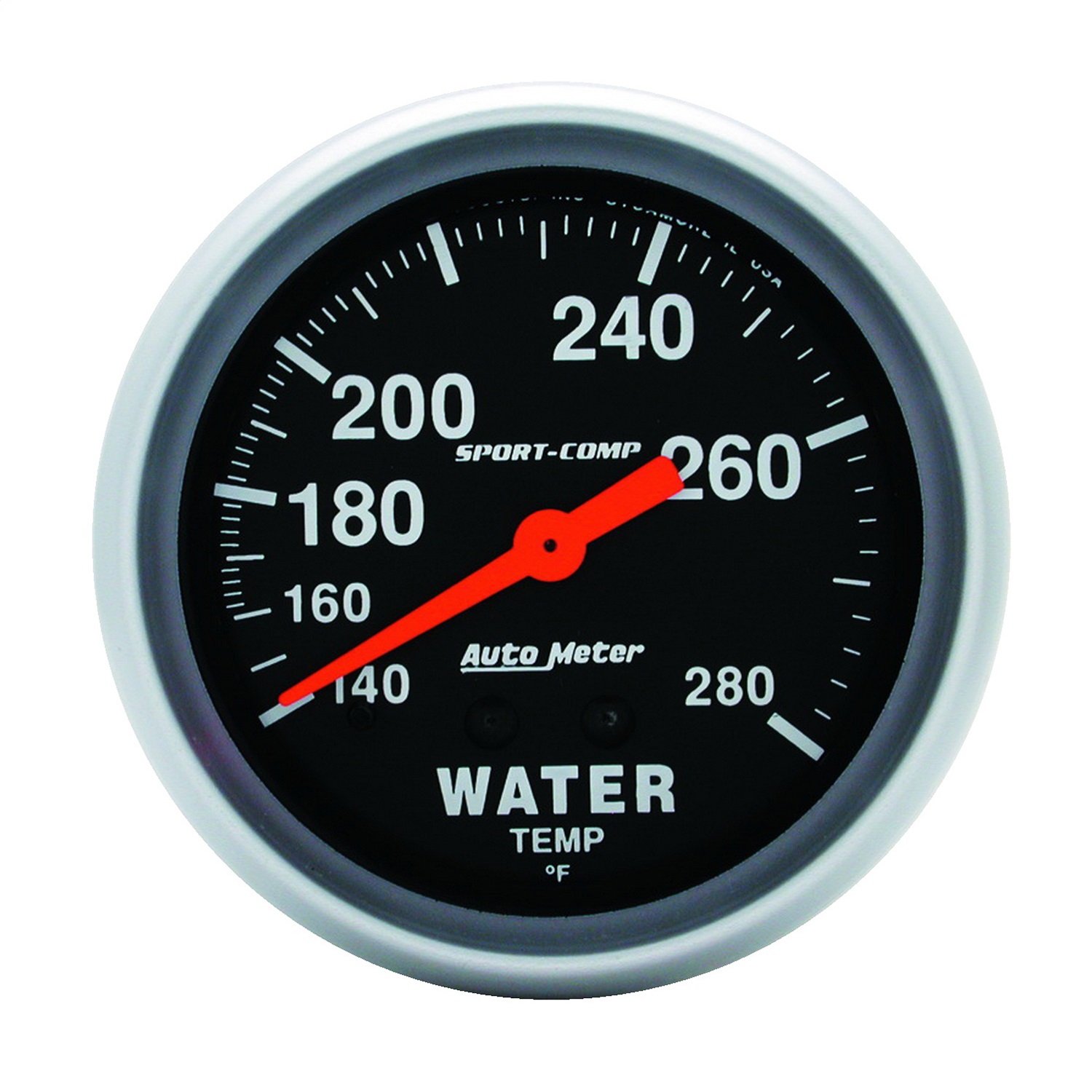 GAUGE; WATER TEMP; 2 5/8in.; 140-280 F; MECHANICAL; SPORT-COMP