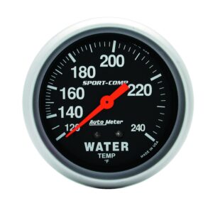 GAUGE; WATER TEMP; 2 5/8in.; 120-240 F; MECHANICAL; SPORT-COMP