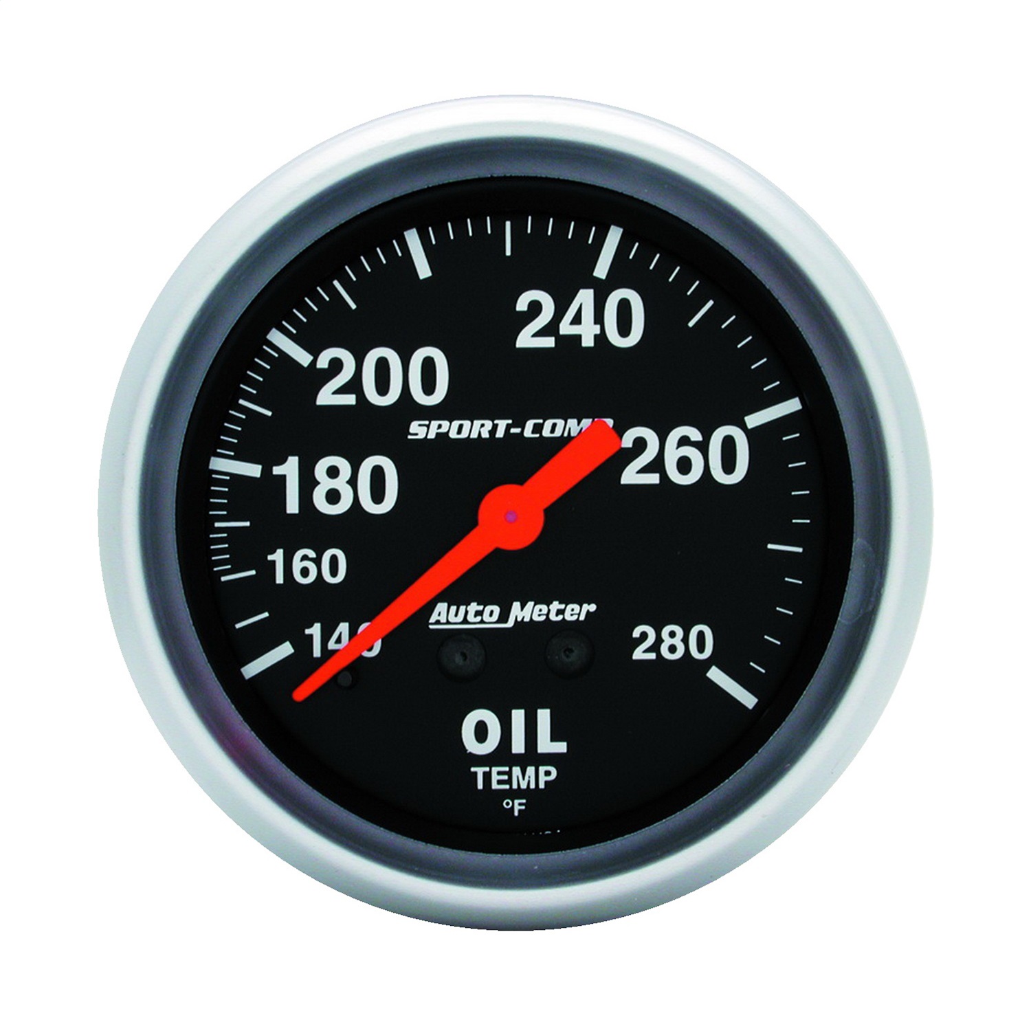 GAUGE; OIL TEMP; 2 5/8in.; 140-280 F; MECHANICAL; SPORT-COMP