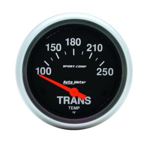 GAUGE; TRANSMISSION TEMP; 2 5/8in.; 100-250 F; ELECTRIC; SPORT-COMP