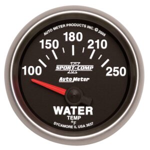 GAUGE; WATER TEMP; 2 1/16in.; 100-250 F; ELECTRIC; SPORT-COMP II