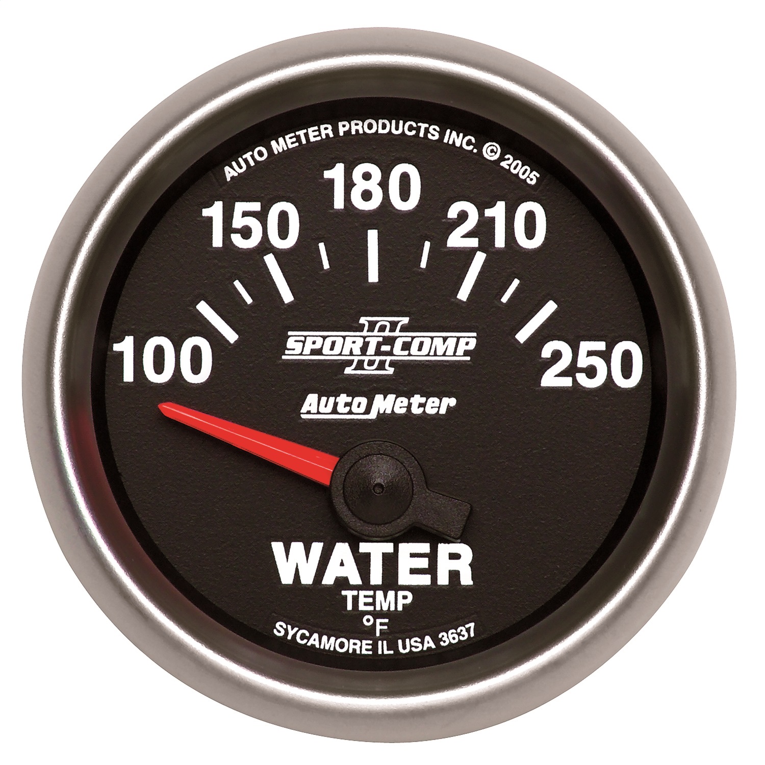GAUGE; WATER TEMP; 2 1/16in.; 100-250 F; ELECTRIC; SPORT-COMP II