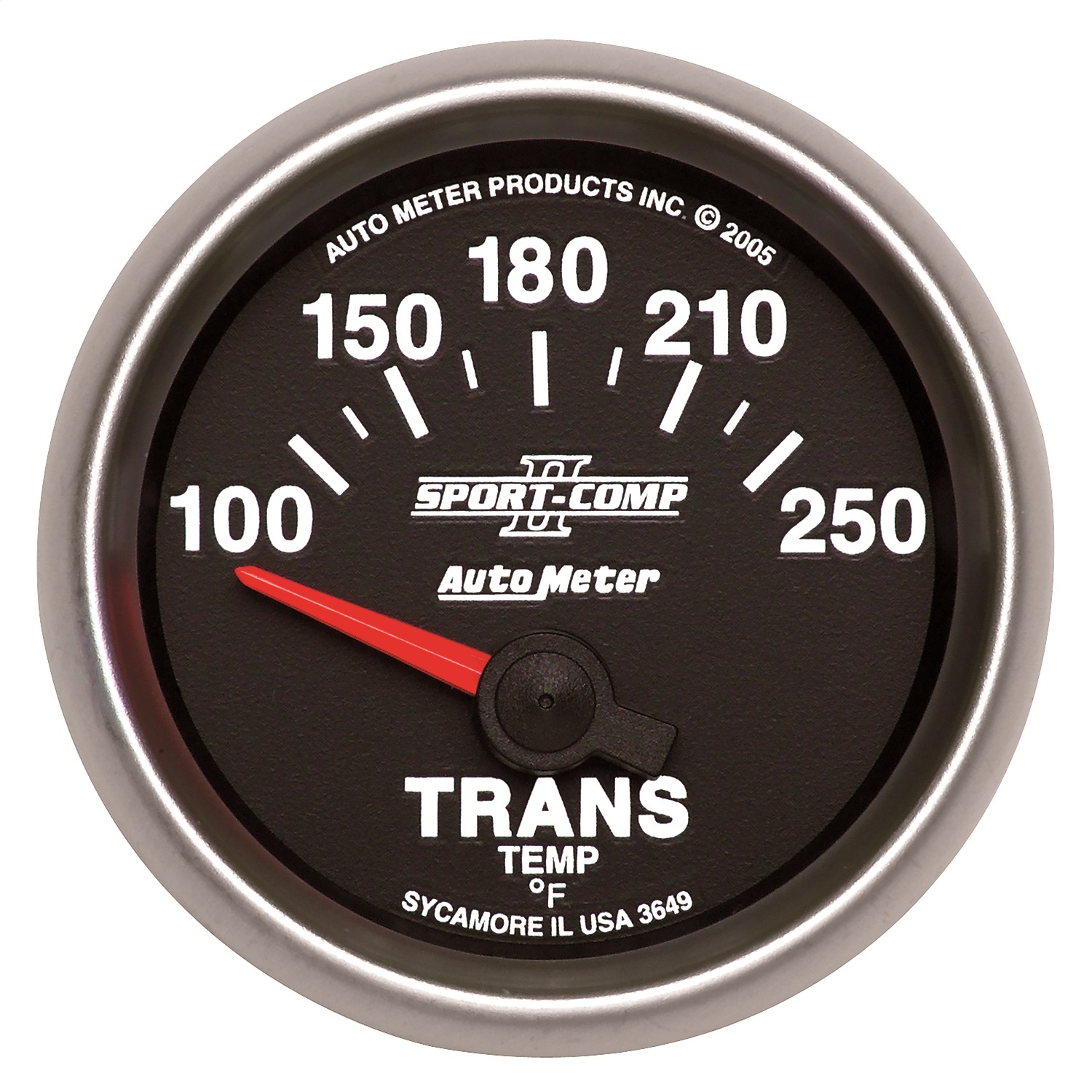GAUGE; TRANSMISSION TEMP; 2 1/16in.; 100-250 F; ELECTRIC; SPORT-COMP II