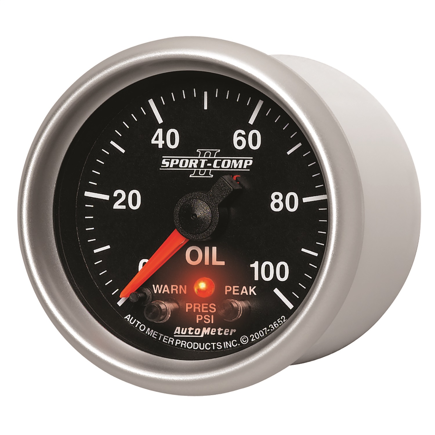 GAUGE; OIL PRESS; 2 1/16in.; 100PSI; DIGITAL STPR MTR W/PK/WRN; SPORT-COMP II - Image 2