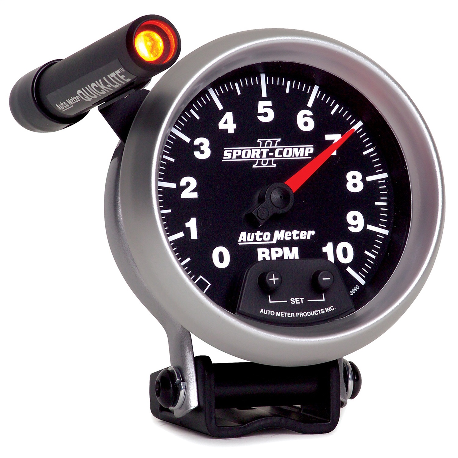 GAUGE; TACHOMETER; 3 3/4in.; 10K RPM; PEDESTAL W/EXT. QUICK-LITE; SPORT-COMP II - Image 3
