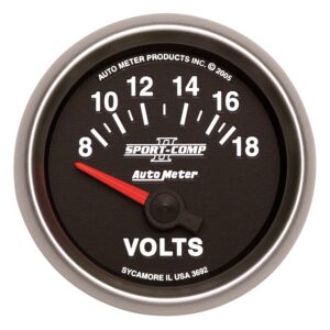 GAUGE; VOLTMETER; 2 1/16in.; 18V; ELECTRIC; SPORT-COMP II
