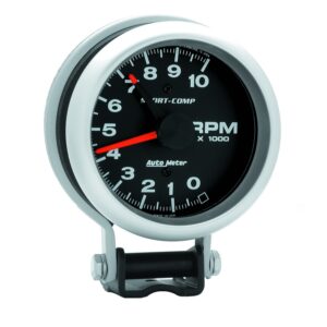 GAUGE; TACHOMETER; 3 3/4in.; 10K RPM; PEDESTAL W/RED LINE; SPORT-COMP