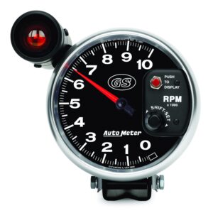 GAUGE; TACHOMETER; 5in.; 10K RPM; PEDESTAL W/EXT. SHIFT-LITE; GS