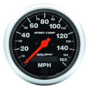GAUGE; SPEEDO; 3 3/8in.; 160MPH; ELEC. PROGRAM W/LCD ODO; SPORT-COMP