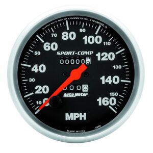 GAUGE; SPEEDOMETER; 5in.; 160MPH; MECHANICAL; SPORT-COMP