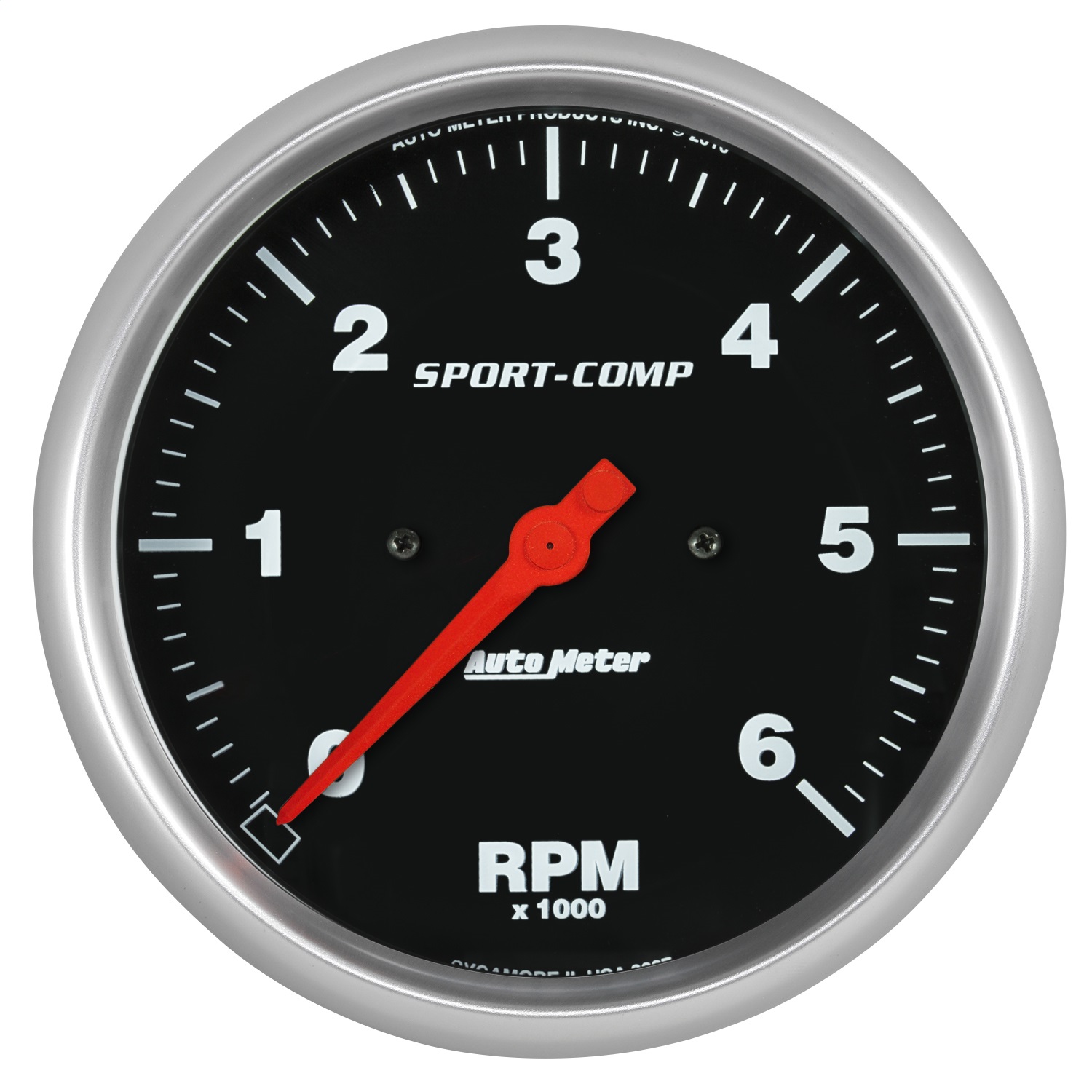GAUGE; TACHOMETER; 5in.; 6K RPM; IN-DASH; SPORT-COMP
