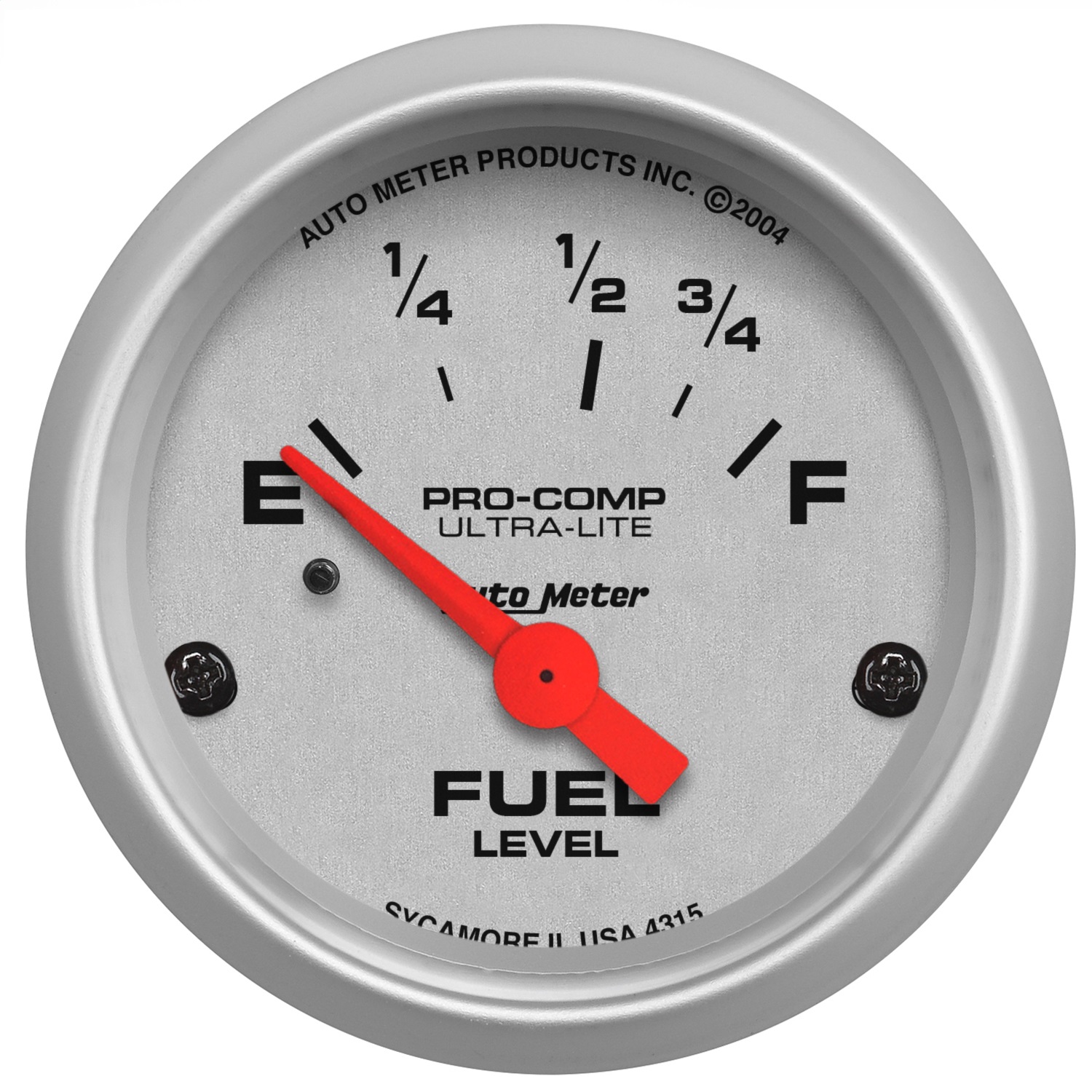 GAUGE; FUEL LEVEL; 2 1/16in.; 73?E TO 10?F; ELEC; ULTRA-LITE
