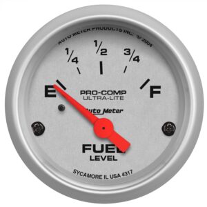GAUGE; FUEL LEVEL; 2 1/16in.; 0?E TO 30?F; ELEC; ULTRA-LITE