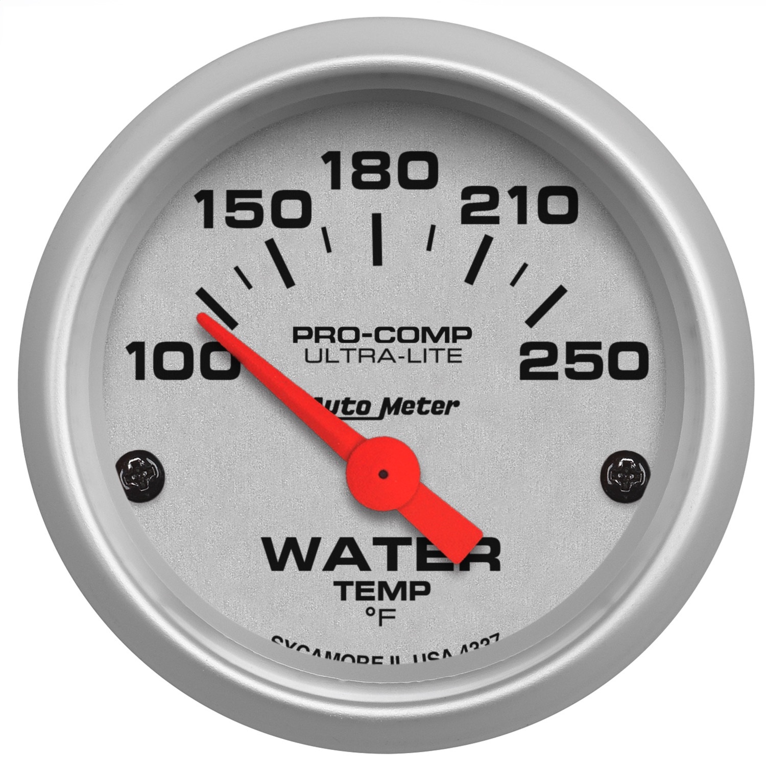 GAUGE; WATER TEMP; 2 1/16in.; 100-250 F; ELECTRIC; ULTRA-LITE