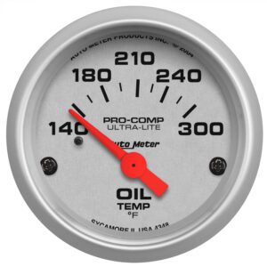 GAUGE; OIL TEMP; 2 1/16in.; 140-300 F; ELECTRIC; ULTRA-LITE