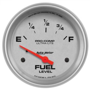 GAUGE; FUEL LEVEL; 2 5/8in.; 0?E TO 90?F; ELEC; ULTRA-LITE