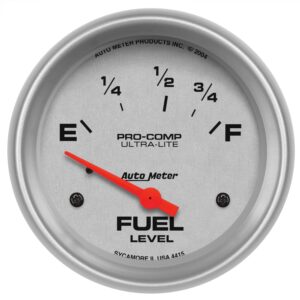 GAUGE; FUEL LEVEL; 2 5/8in.; 73?E TO 10?F; ELEC; ULTRA-LITE