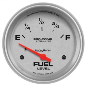 GAUGE; FUEL LEVEL; 2 5/8in.; 240?E TO 33?F; ELEC; ULTRA-LITE