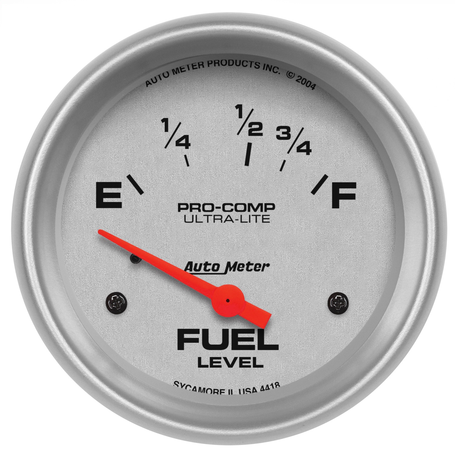 GAUGE; FUEL LEVEL; 2 5/8in.; 16?E TO 158?F; ELEC; ULTRA-LITE