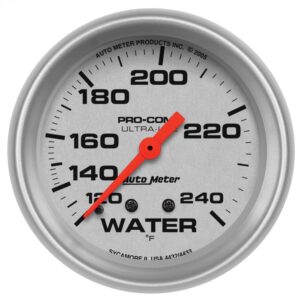 GAUGE; WATER TEMP; 2 5/8in.; 120-240 F; MECHANICAL; ULTRA-LITE