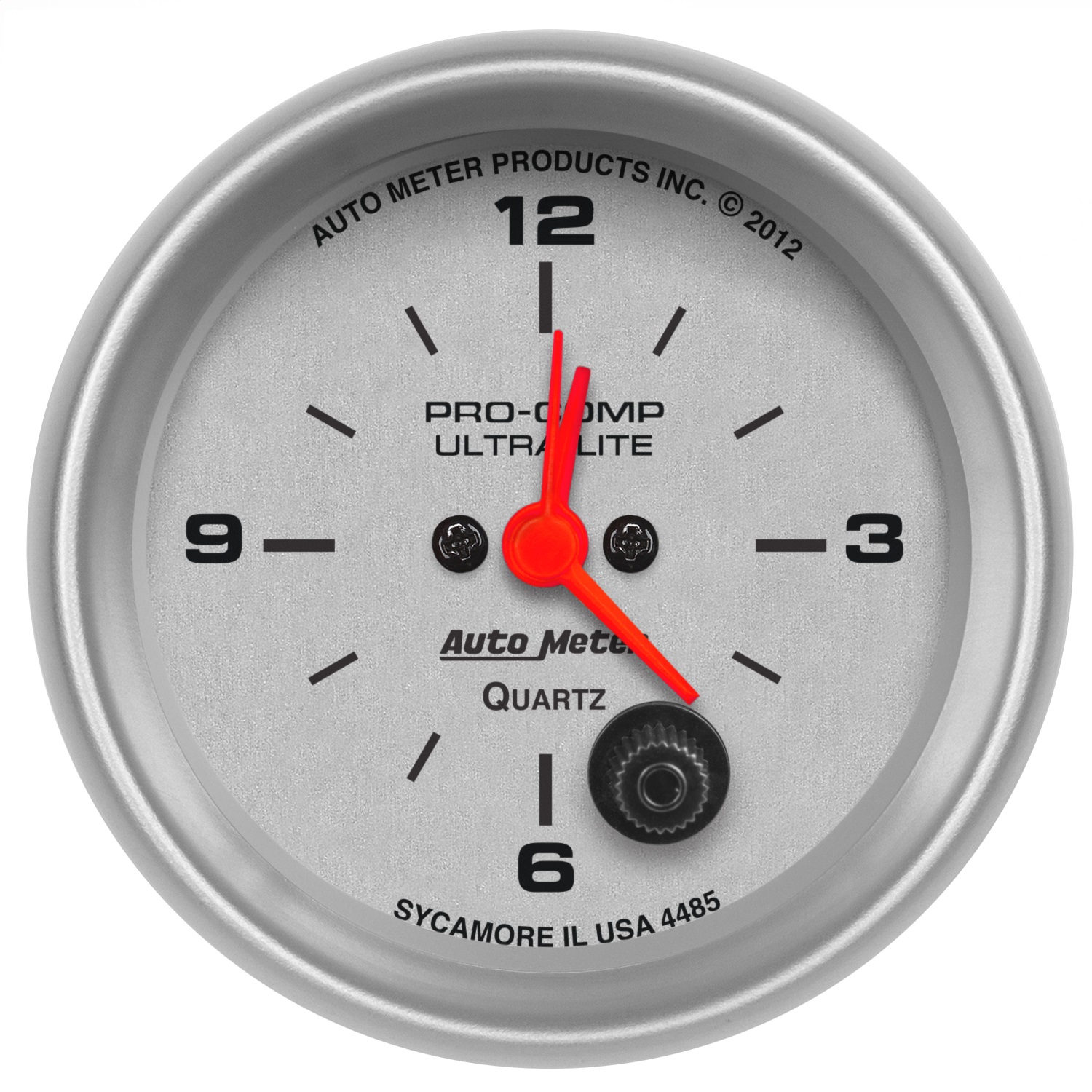 GAUGE; CLOCK; 2 5/8in.; 12HR; ANALOG; ULTRA-LITE