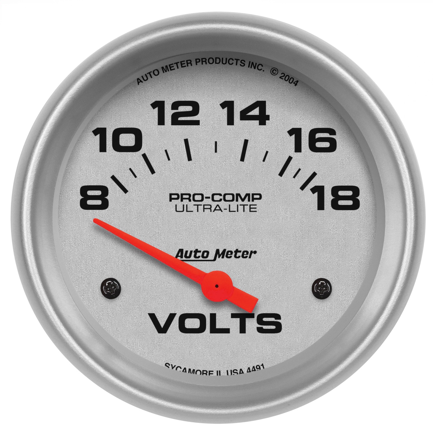 AutoMeter 4491 2-5/8" VOLTMETER, 8-18V, ULTRA-LITE