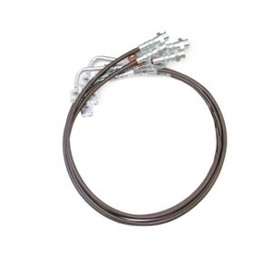 6in. Front and Rear Braided Stainless Steel Brake Lines