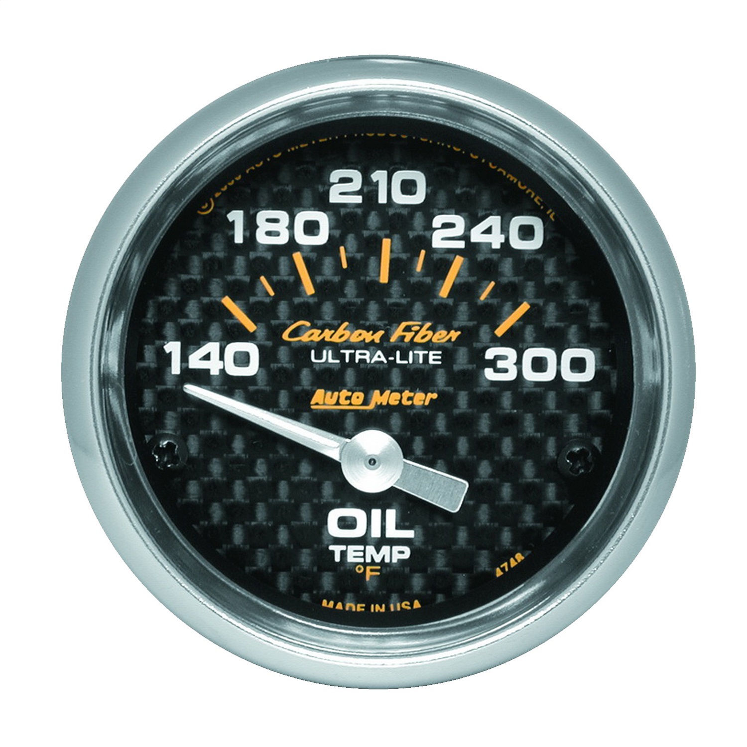 AutoMeter 4748 2-1/16" OIL TEMPERATURE, 140-300 °F, CARBON FIBER