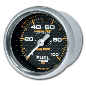 GAUGE; FUEL PRESSURE; 2 1/16in.; 100PSI; DIGITAL STEPPER MOTOR; CARBON FIBER