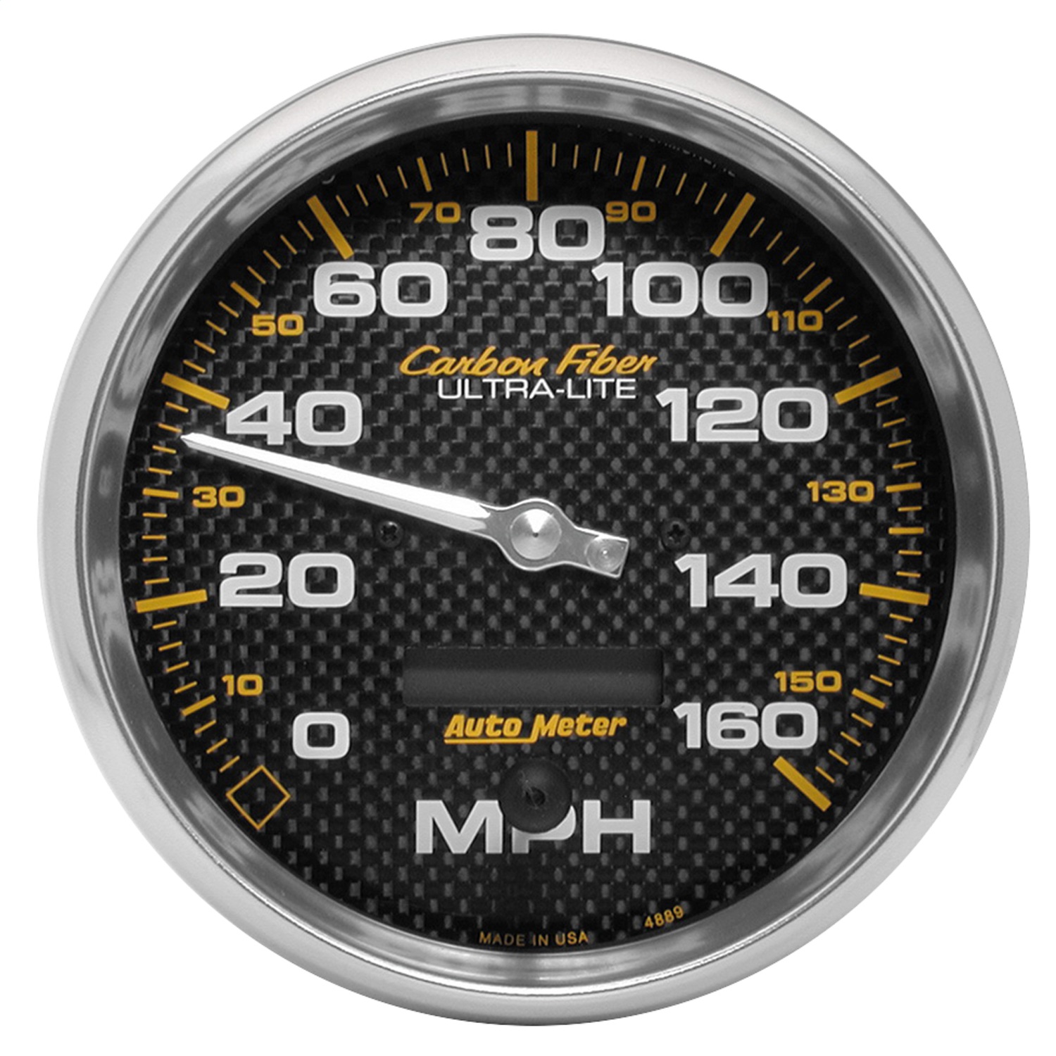 GAUGE; SPEEDOMETER; 5in.; 160MPH; ELEC. PROGRAMMABLE; CARBON FIBER
