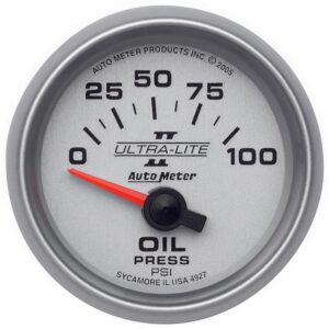 GAUGE; OIL PRESSURE; 2 1/16in.; 100PSI; ELECTRIC; ULTRA-LITE II